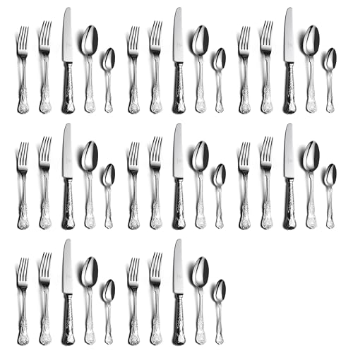 40-Piece-Silverware-Set-for-8-18-10-Stainless-Steel-flatware-Set-Antique-vintage-cutlery-set-Knife-fork-spoon-Heavy-Duty-Dishwasher-Safe-OTW-PAVILION 40 Piece Silverware Set for 8 18 10 Stainless Steel flatware Set Antique vintage cutlery set Knife fork spoon Heavy Duty Dishwasher Safe OTW PAVILION