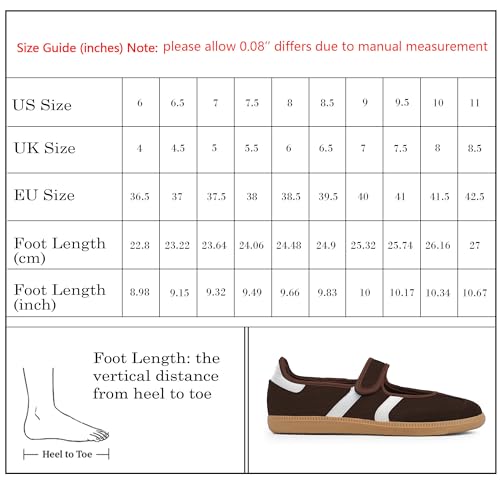 Image of Mary Jane Sneakers for Women Slip on Ballet Flats Walking Retro Sneakers | Round Toe Mary Jane Shoes,Hook and Loop,Lightweight Footwear,Women Fashion Sneakers for Walking, Travel, Workout, Daily Wear