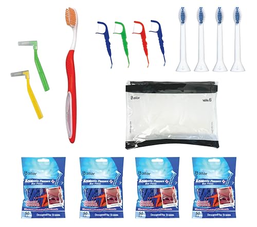 BRACES SONIC CLEANING: Fitted Bristles made for Braces. Compatible with All Bailar toothbrush heads Snap-On Handles: replacement brush heads are compatible with Bailar electric toothbrush snap-on hand