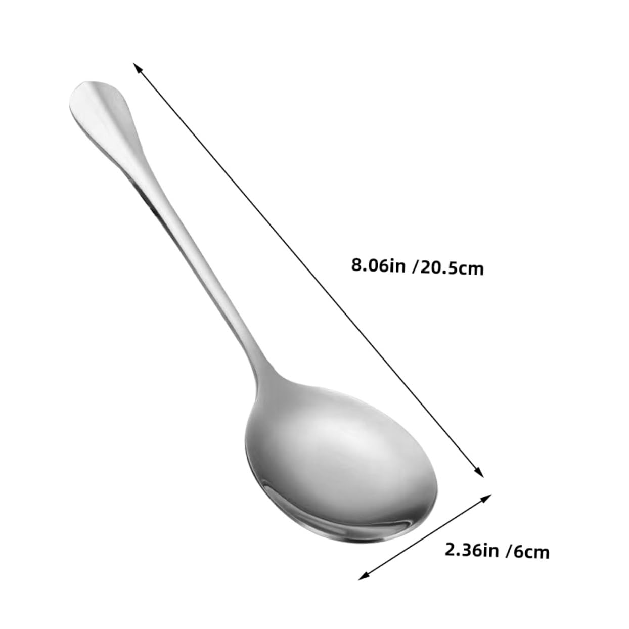 Cabilock Big Serving Spoons Mixing Utensils Stainless Steel Square Head for Cooking Buffet