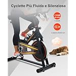 Heimtrainer Fahrrad, UREVO 10kg Schwungrad Spinning Bike Indoor mit 120 kg Gewichtskapazität, einstellbarem Widerstand und LCD-Monitor für Heimtraining – Bild 4