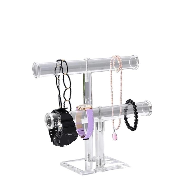 Porta Collane Supporto for gioielli, porta braccialetti, orologi e collane, supporto for sospeso(Clear 3 layers)