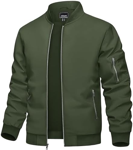 10. Lightweight Bomber Jacket with Zipper Pocket