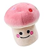 Zerodis Monta de Champiñones Plush -Dog Toys bit -Proof Molling Reduce el Aburrimiento de Cachorro Interactivo K de Juguete para Material de Peluche de Salud Oral (Pink)