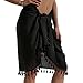 Eicolorte Beach Wrap Skirt for Women Short Sarong Sheer Bikini Swimwear Cover Ups