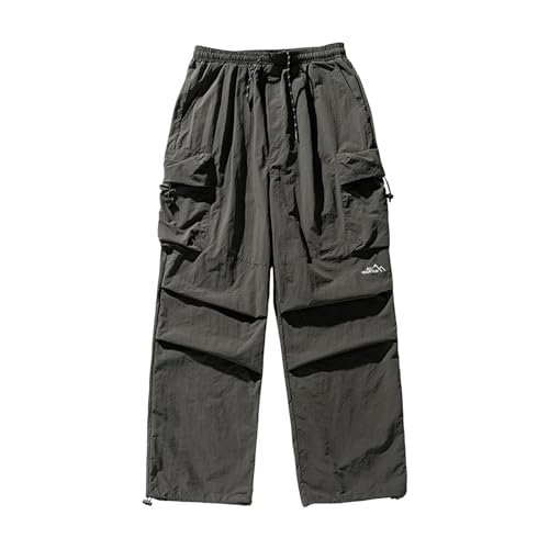 Genérico PantalóN Hombre Casual - Pantalones De ParacaíDas Plisados Dobles De Verano para Hombre con Bolsillos Grandes Pantalones Cargo Informales para Exteriores Pantalones Gabardina Hombre