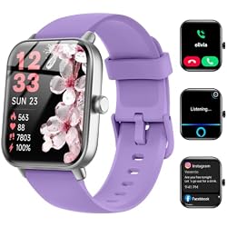 Quican Smart Watches for Women, Compatible for iPhone and Android Phones | 1.8