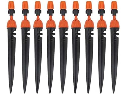 CTKcom Micro Spray Adjustable 360 Degree Water Flow Irrigation Drippers on Stake Emitter Drip System,Pack of 25