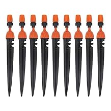 Micro Spray Adjustable 360 Degree Water Flow Irrigation Drippers on Stake Emitter Drip System,Pack of 25