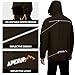APEXUP Packable Rain Jacket Men with Reflective Zipper, Lightweight Waterproof Jacket Windbreaker Hooded Raincoat, Mens Rain Jackets for Outdoor, Running, Hiking, Travel, Cycling (Brown, L)