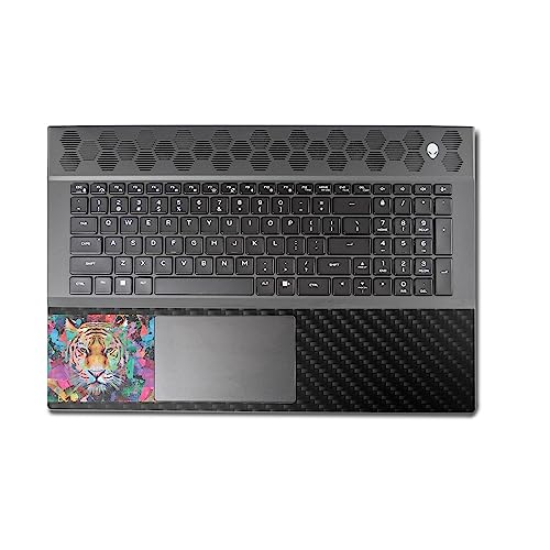 Image of MightySkins Carbon Fiber Skin Compatible with Alienware M18 R1 (2023) Full Wrap Kit - Neon Tiger | Protective, Durable Textured Carbon Fiber Finish | Easy to Apply & Change Styles | Made in The USA