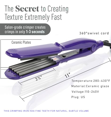 Plancha para cabello con placas de cerámica y temperatura ajustable miniatura 2