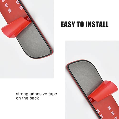 Dekkcap Car Door Sill Plate Protectors - Anti-Scratch Front Rear Door Entry Edge Guards Soft Rubber Pedal Protector Welcome Covers Sports Pattern 4Pcs #TOP3