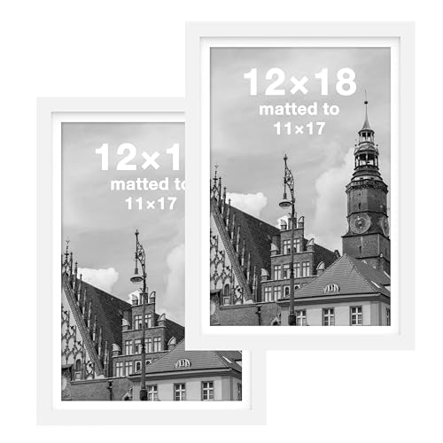 Cadre photo bois classique premium blanc mat FrameWorks 30,5x45,7 cm