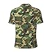 JBYJBX Green Military Camo Print Polo Shirts Breathable Comfortable Men's Short Sleeve Summer Fathers Day More
