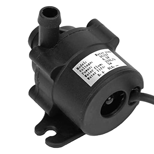 Generic DC 12V Submersible, Plastic Brushless Pond Sump Pump, 350L H 6.5W 2m Lift, Quiet DC Water for Aquarium Fish Tank Garden Pond Fountain Waterfall