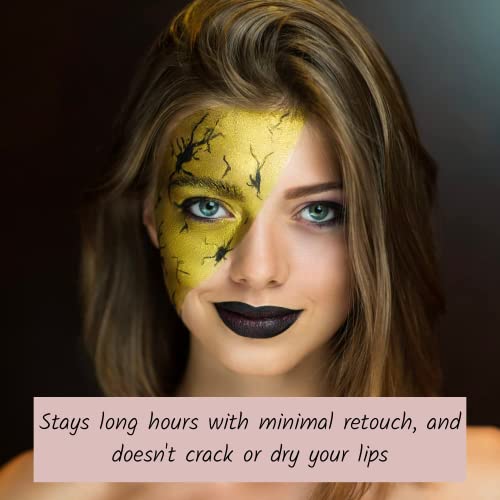 Black Lip Liner And Lipstick Matte Long Lasting Kissproof Waterproof Lightweight No Smudge Talc-Free And Paraben-Free - Linda #TOP3