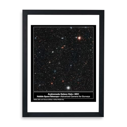 Affiche encadrée Hubble Télescope M31 Andromeda Galaxy Deep Field grand format Spiffing Prints
