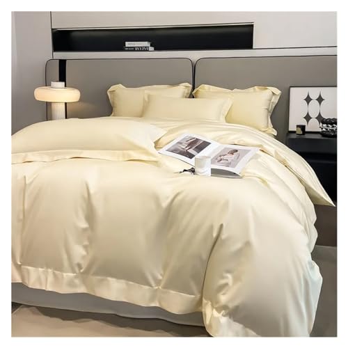 Parure de lit 4 pièces coton égyptien Super King avec housse et drap