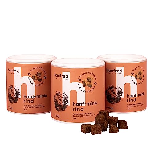 Produktbild von Hanfred Hanf Minis Rind - 3 x 90 g
