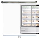 uhyOHF Cortina de ar para armários de cortina de ar transparente persiana de rolo de plástico transparente, à prova d'água, à prova de poeira, para supermercados de restaurante, divisória de balcões