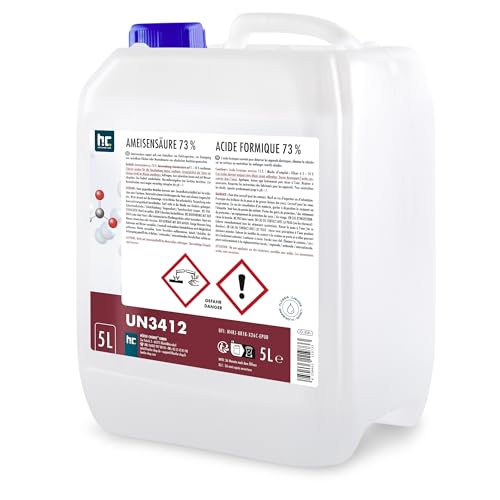 Höfer Chemie 5L Ameisensäure 73% Starker Entkalker & Reiniger für Imker Leder Kunststoffe & Edelsteine Ideal zum Entkalken Beizen & Imprägnieren Methansäure Formylsäure Carbonsäure