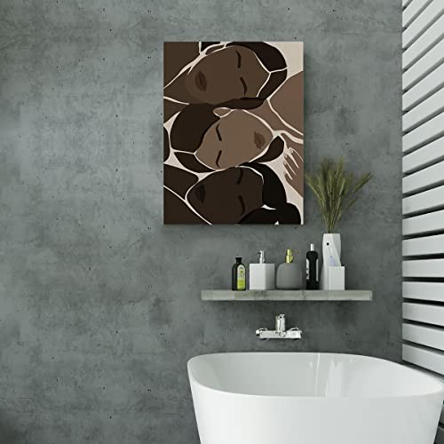 Evxid African American Canvas Poster Painting Wall Art, Black Women Girls Picture Artwork Print Framed Ready To Hang For Home Bedroom Decor 12 X 15 Inch #TOP4