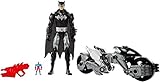 BATMAN CON VEHÍCULO FBR10 Mattel DXX16 De plástico vehículo de Juguete - Vehículos de Juguete (De plástico, Multicolor, Justice League Action Batman, 4 año(s), Niño, Batman)