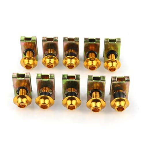 �{���g�ƃi�b�g�̃Z�b�g Compatible With SUZUKI For SFV650 For Gladius For SV650 For GSX400 For GSX650F �I�[�g�o�C�t�@�X�i�[�N���b�v�l�W�i�b�g�{���g�L�b�g(Yellow)