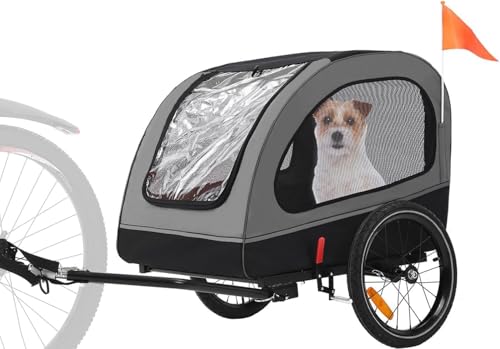 ANOUR Dog Bike Trailer, Dog Buggy for Bicycle, Suitable for Small and Medium Pets Up to 88lbs
