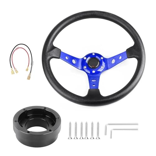Volant voiture sport 350mm en alliage d'aluminium pour ajustement PCD