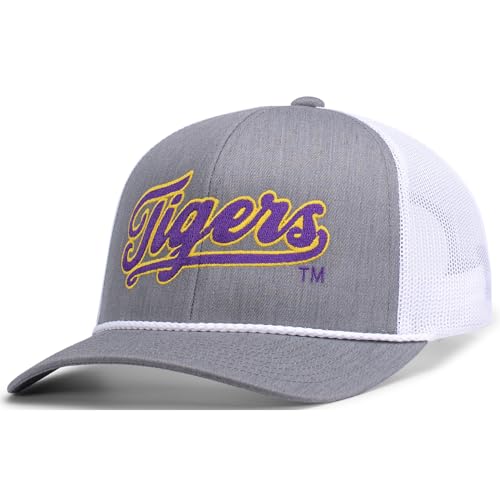 Pacific Headwear NCAA LSU Men's Trucker Snapback Braid Cap