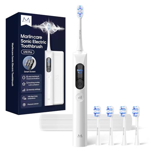 Marlincare Electric Toothbrush, Sonic Toothbrush for Adults Teens with Pressure