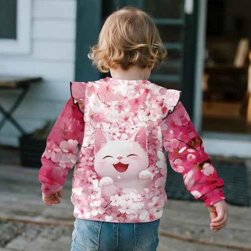 Renewold Girls Sweatshirts Kids Blouses Soft Comfort Tees Tops Pullover Toddler Girl T-Shirts Ruffle Long Sleeve Shirts4