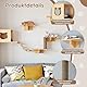 Kletterwand für Katzen-9-teilig Katzen Kletterwand Set,Große Hängebrücke,2 Katzenhäusern,Ruhe und Spielwandregal，Katzenmöbel für kleine und mittlere Katzen