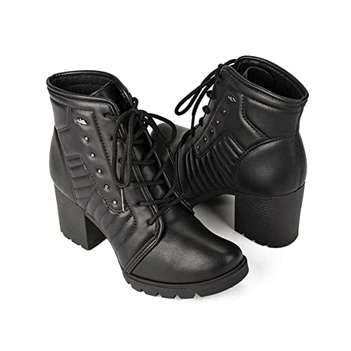 Bota Coturno Salto Bloco Feminino Dakota Preto