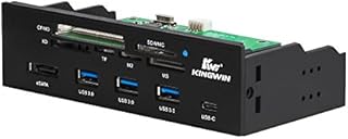 Kingwin Powered USB Hub 3.0 w/ 1 USB-C Port, SD Card Reader & Micro SD Card Reader - Sata Power Port w/Lightning Speed Data Transfer Up to 5Gbps - 5.25