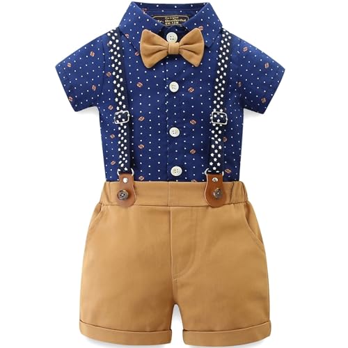 MR. ONEDERFUL Baby Boy Outfit for Special Occasion, Wedding, Birthday Parties, Gentleman Dress (Royal Blue+Shorts, 9-12 Month)