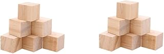 EXCEART 100 Peças Pequenos Blocos De Madeira Pequenos Blocos De Madeira Blocos De Escultura Em Madeira Alfabeto Cubos De Madeira Em Branco Projetos DIY Quadrado Cubo DIY Artesanato Cubo