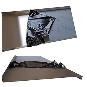 Edelstahl Abdeckplatte K240, Edelstahltisch Abdeckplatte Edelstahltisch Gastrotisch 1,5mm Abdeckung für 70 cm Küchenarbeitsplatte 4 cm stark 280 cm (2800mm) lang.