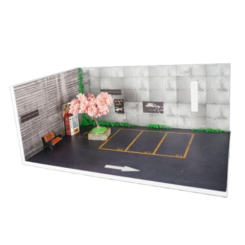 Parking miniature 1/64 pour figurines japonaises et voitures de collection