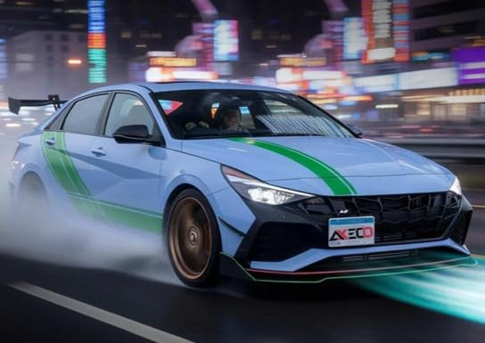 AXECO® for Hyundai Elantra & Elantra N 2021-2024 No Grilling Front Bumper Tow Hook License Plate Relocator Tag Offset (Part#09147-3M000) Street Legal