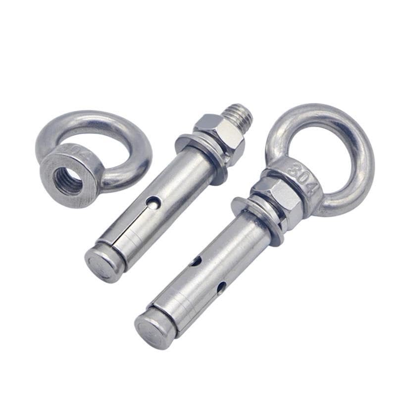 Śruby kotwiące ze stali nierdzewnej 304 M6 M8 M10 M12 Śruba haka rozporowego z pierścieniem podnoszącym(M10x80 (5 PCS))