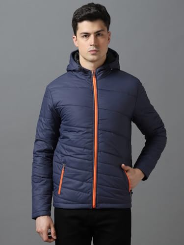 Image of Urbano Fashion Men's Full Sleeve Zippered Hooded Neck Puffer Jacket