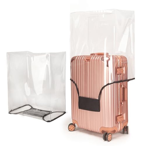 24 Zoll, Suitcase Protector Cover TSA Approved Luggage Covers Protectors Clear Suitcase Covers for Luggage Large Plastic Waterproof Luggage Cover