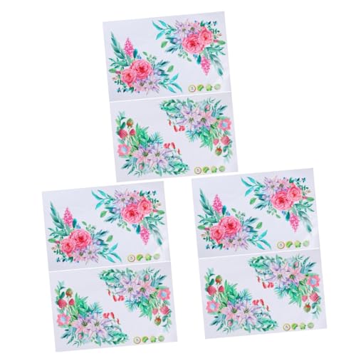 Pegatinas adhesivas pegatinas de peonías florales con relieve visual pack de 3 2