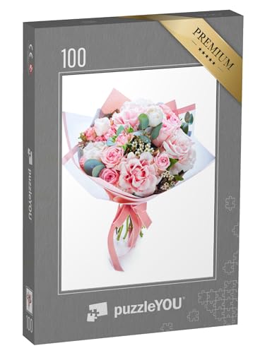 puzzleYOU : Puzzle de 100 pièces « Bouquet de Fleurs Multicolores pour Le Mariage »