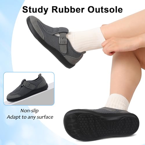Image of BARERUN Womens Walking Shoes Wide Diabetic Shoes for Women Slip On Barefoot Orthopedic Bunion Neuropathy Arthritis Edema Bunion Sneakers Indoor Outdoor with Zero Drop Rubber Sole