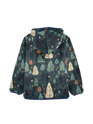 Forest Black Bear Girls Fleece Jacket Girls Fall Jacket Boys Coats Zip Up Hoodie Children Sherpa Warm Outerwear 2-10T2