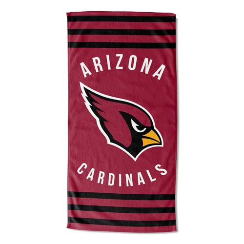 Image of Northwest NFL Arizona Cardinals Unisex-Adult Beach Towel, 30 inch x 60 inch, Stripes